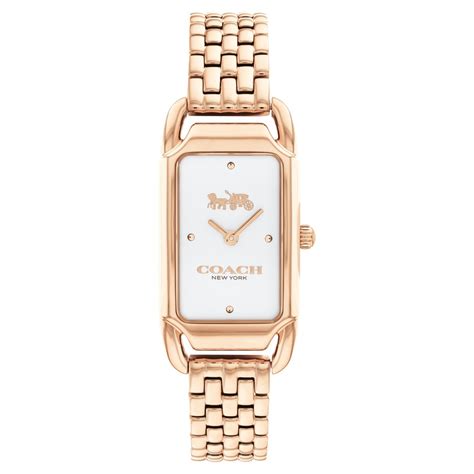 Buy Online Coach Quartz Analog Silver Dial Rose Gold Stainless Steel ...