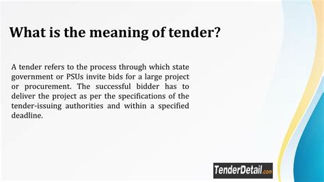 PPT - All about Tenders and Their Benefits PowerPoint Presentation ...