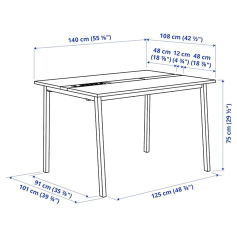 MITTZON conference table, black stained ash veneer/black, 140x108x75 cm ...