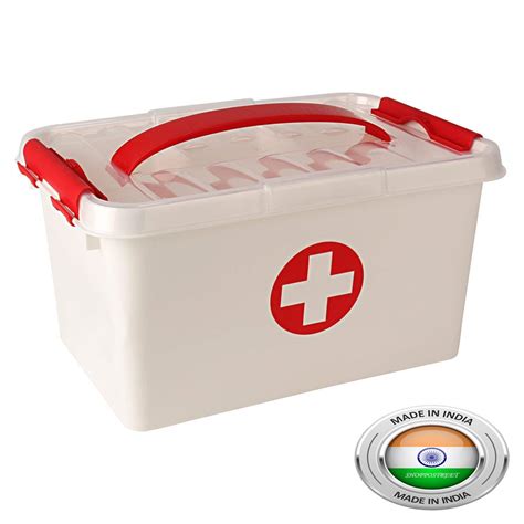StarlineIM First Aid Box Lockable Medicine Storage Box Plastic ...