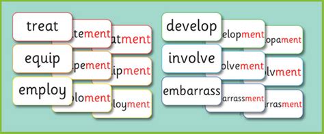 Early Learning Resources Phase 6 'ment' Suffix Matching Cards