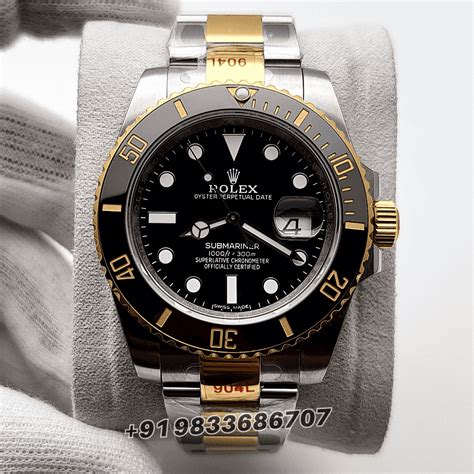Rolex Submariner Date 2-Tone Black Dial 40mm Exact 1:1 Top Quality ...