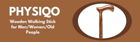 PHYSIQO Walking Stick Wooden