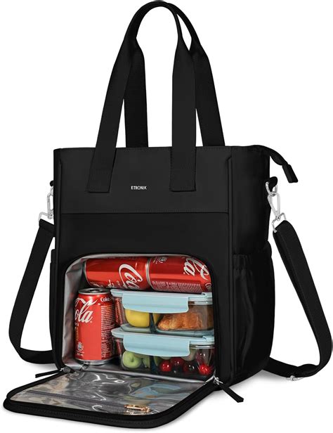 Amazon.com: ETRONIK Womens Lunch Bag, Large Insulated Lunch Box with ...