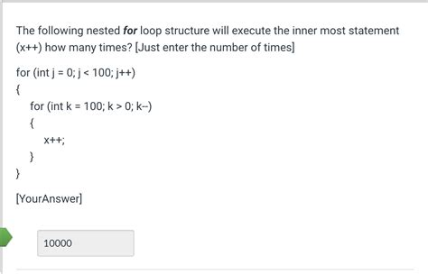 Image result for Nested Loop Answer