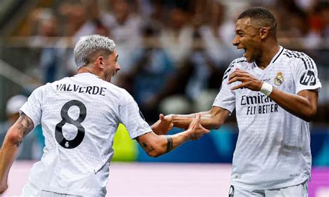 Kylian Mbappe scores on debut for Real Madrid in win over Atalanta in ...