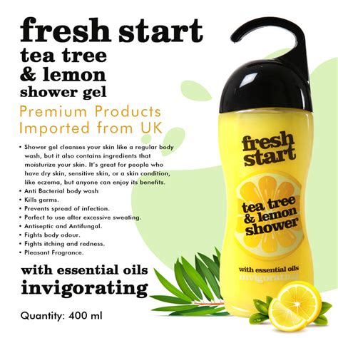 Fresh Start Tea Tree & Lemon Shower Gel With Essential Oils ...
