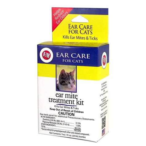 Miracle Corp R7M Ear Mite Treatment Care for Cats 1 ounce - Walmart.com