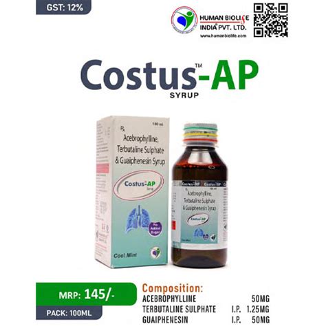 COSTUS-AP Syrup Human Biolife India Pvt. Ltd.