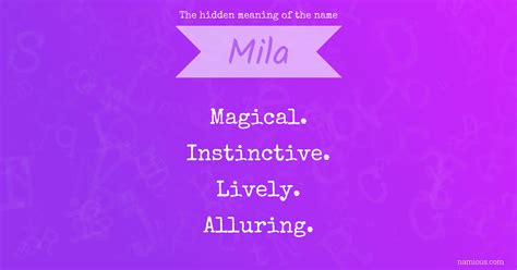 The hidden meaning of the name Mila | Namious