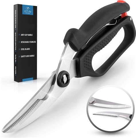 Amazon.com: Zulay Kitchen Spring-Loaded Poultry Shears - Premium Heavy ...