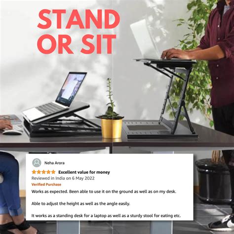 SMILEDRIVE STANDING SITTING LAPTOP DESK: MUST HAVE FOR WFH OR WFO ...