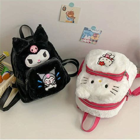 Sanrio Hello Kitty Kuromi Cute Cartoon Backpack, Hello Kitty And ...
