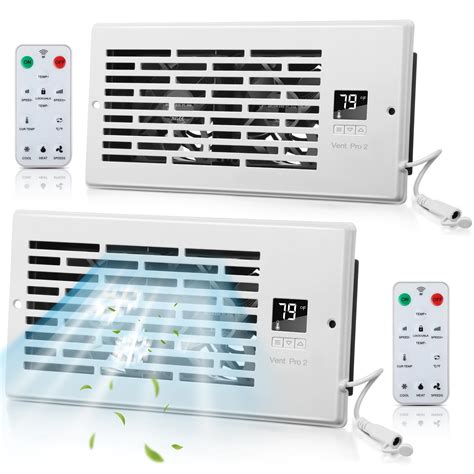 Snapklik.com : Feekoon 2 Pcs Smart Quiet Register Booster Fan, 4 X 10 ...