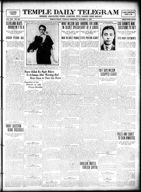 Temple Daily Telegram (Temple, Tex.), Vol. 13, No. 328, Ed. 1 Tuesday ...