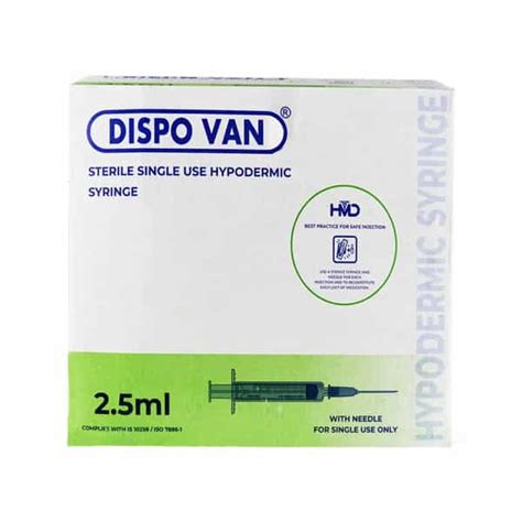 Buy HMD DISPOVAN 23 G X 1 INCH X 2.5 ML SYRINGE 1 NO'S Online & Get ...