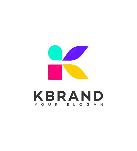 K 글자 로고 아이콘 브랜드 정체성 기호 K 글자 기호 템플릿 | 프리미엄 벡터