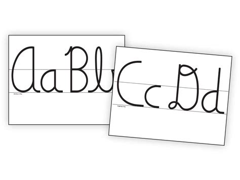 Learning Without Tears Cursive Wall Cards (17 B/W 11" x 8½" Cards ...
