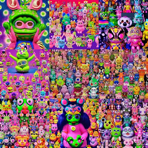 hyperreal hindu furby rat fink barbie kewpie dragon | Stable Diffusion ...