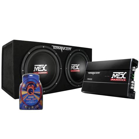 Buy MTX 12 Dual Loaded Car Subwoofer wSub Box, Amplifier, QPower Wiring ...