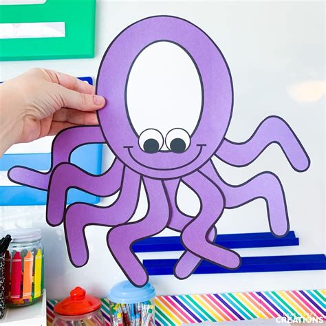Letter O Craft Patterns | Octopus Craft | Alphabet Crafts | Uppercase Letter Activities - Etsy