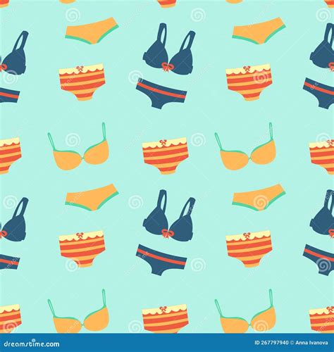 Cute Women Panties Seamless Pattern. Colorful Underwear Background ...