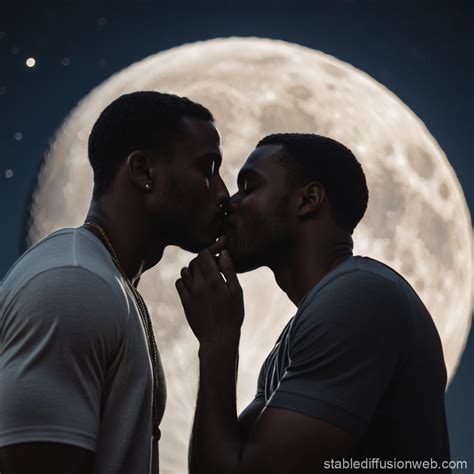 black men kissing under the moonlight Prompts | Stable Diffusion Online