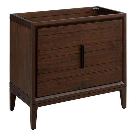 36" Aliso Teak Vanity with Undermount Sink - Java | Signature Hardware