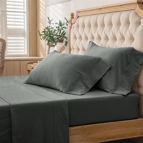 PURE ERA Jersey Knit Sheets Set 4pcs Ultra Soft 100% Cotton Bedding 20 ...