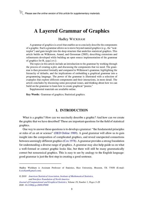 A Layered grammar for Graphics - Please see the online version of this ...