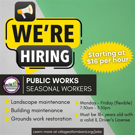 Village Of Lombard Jobs
