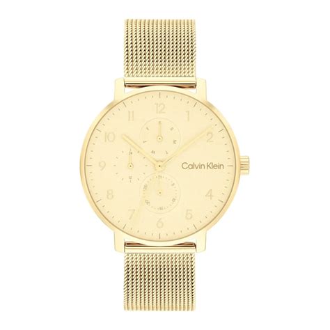 Calvin Klein Unisex Stun Stainless Steel Textured Analogue Watch 25200 ...