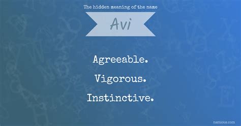 The hidden meaning of the name Avi | Namious