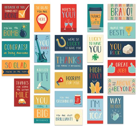 Workplace Appreciation Encouragement Cards 50 Motivational Kindness ...