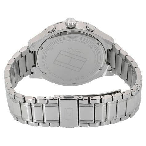 Buy Online Tommy Hilfiger Quartz Multifunction Black Dial Metal Strap ...