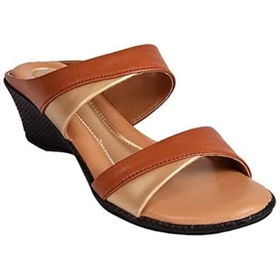 Buy Ajanta Women's Tan Synthetic Sandal - 5 UK at Amazon.in