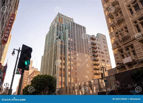 Low Angle Shot of the Iconic Eastern Columbia Lofts Building in ...