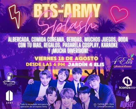 BTS - ARMY Splash , Club 4Elis, Mexicali, 18 August 2023 | AllEvents.in