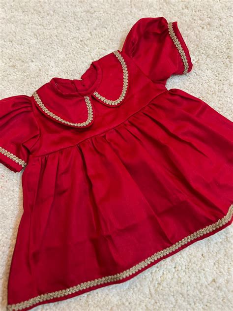 Klingaru Newborn Dress - Red with lace detailing