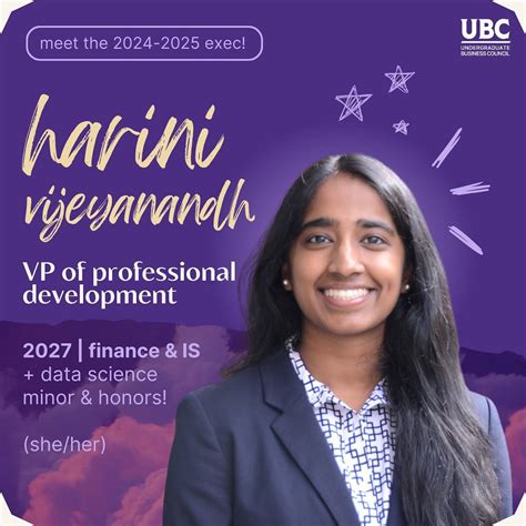 Undergraduate Business Council (UBC) | 🌟 meet the exec: harini ...