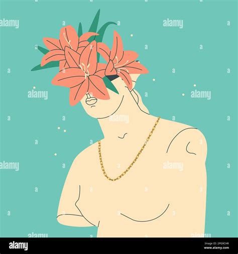 Decorative ancient Greek goddess woman without hands. Antique sculpture ...