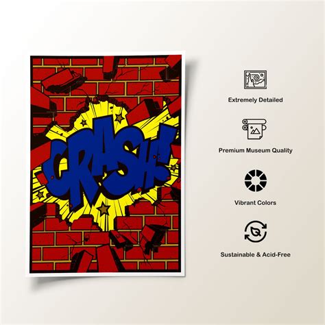 Buy Crash Pop Art Painting & Art Print Online India at Best Price ...