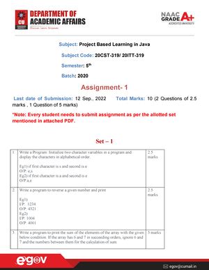 Ultimate Java Cheat Sheet - Bachelors of Computer Applications - Studocu