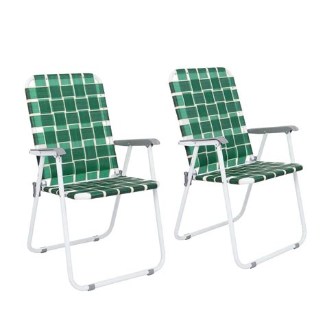 2 Pack Folding Webbed Lawn Chair, Beach Chair Lawn Patio Webbed Strap ...