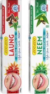 looloo Herbal Medicated Tooth Neem Gel -100gm & Herbal Tooth Laung Gel ...