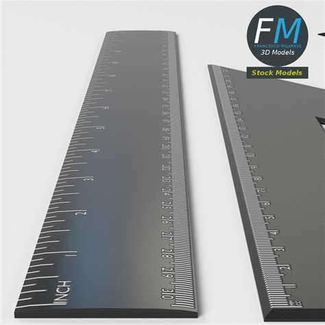 Drafting Ruler and Squares set by FrancescoMilanese85 | 3DOcean