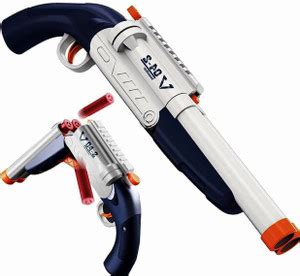 Wishkart Double Barrel 2 in 1 Blast Gun with Foam Bullets & Shell ...