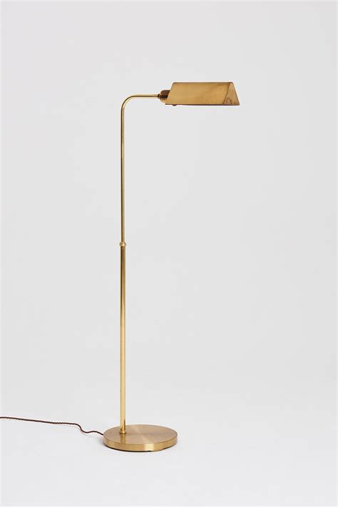 Mid-Century Brass Reading Floor Lamp