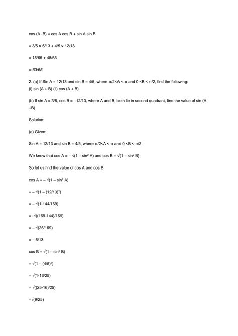 Trigonometric Functions Class 11 Maths Example Sums Vedantu 的图像结果