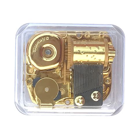 Clear Acrylic Clockwork Wind up Music Box with Sankyo Musical Mechanism ...